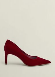 Leila Velvet Pumps, Rouge Red, hi-res