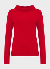 Audrey Wool Cashmere Jumper, Red, hi-res