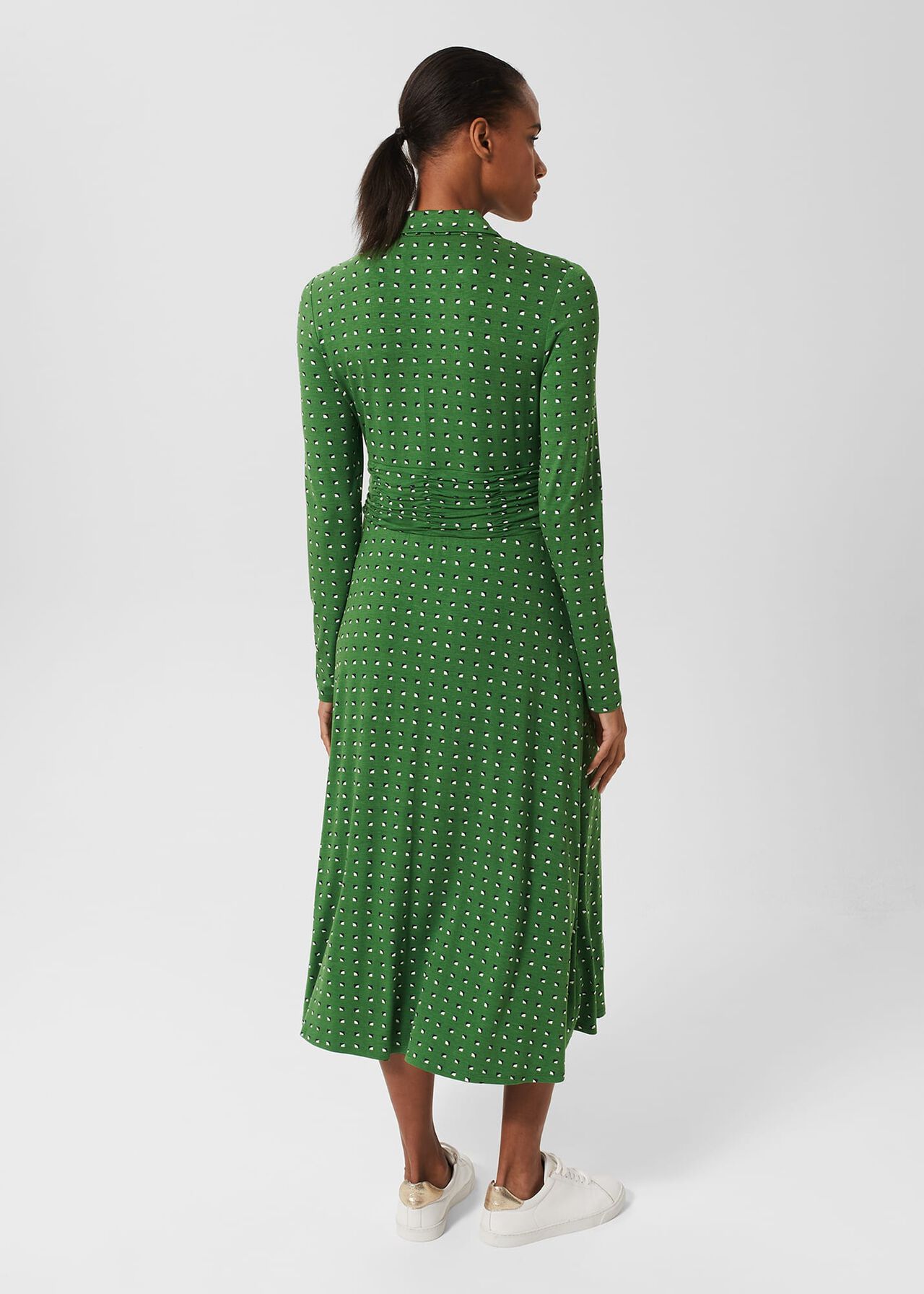 Nadina Jersey Dress, Pea Green, hi-res