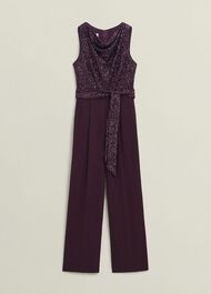 Petite Zuri Jumpsuit, Onyx Red, hi-res