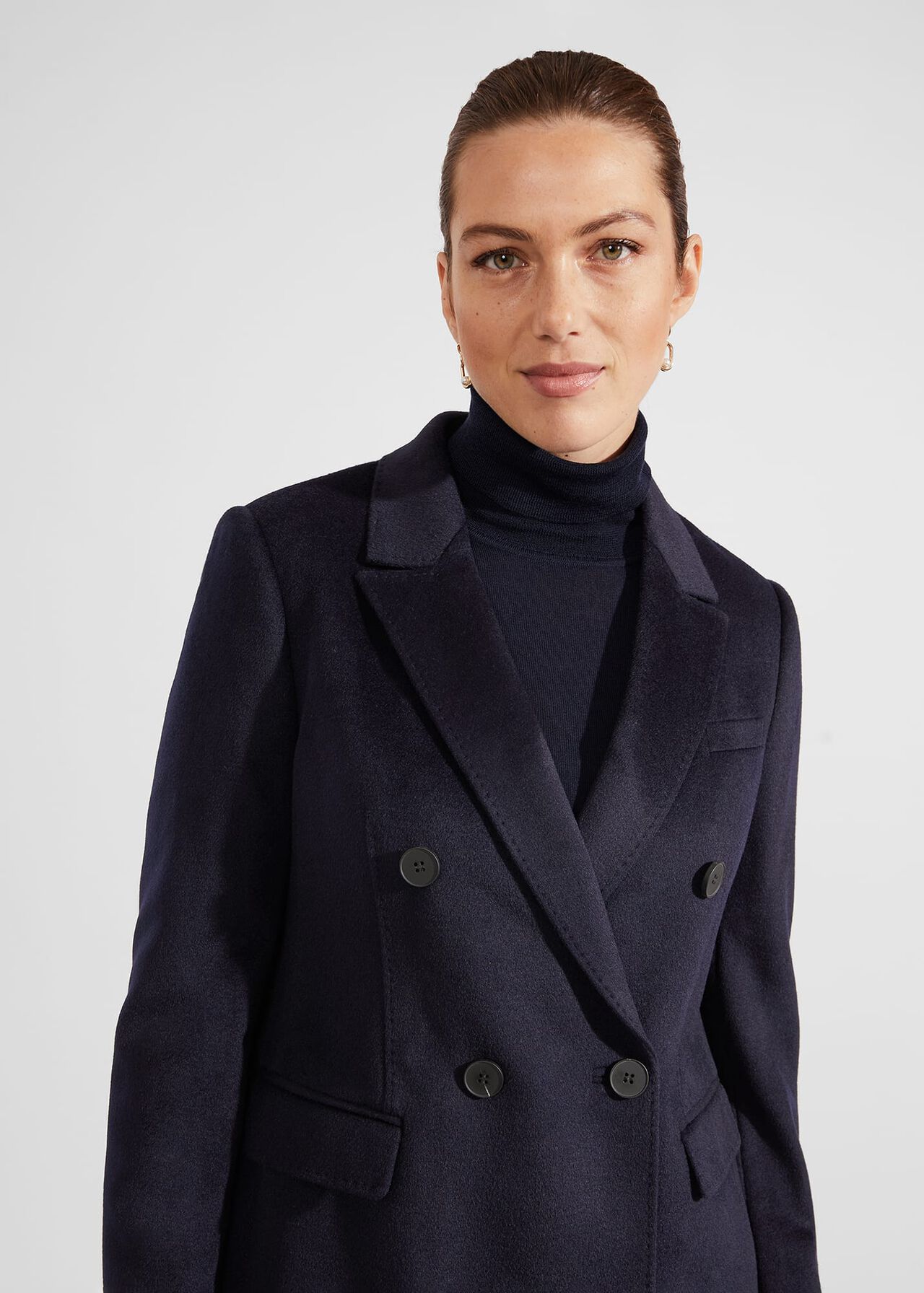 Skye Coat With Wool, Navy, hi-res