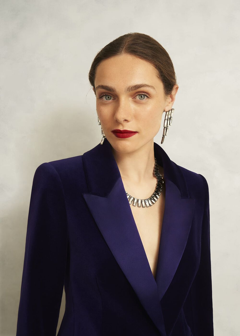 Heather Velvet Jacket, Midnight Purple, hi-res