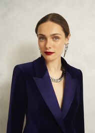 Heather Velvet Jacket, Midnight Purple, hi-res