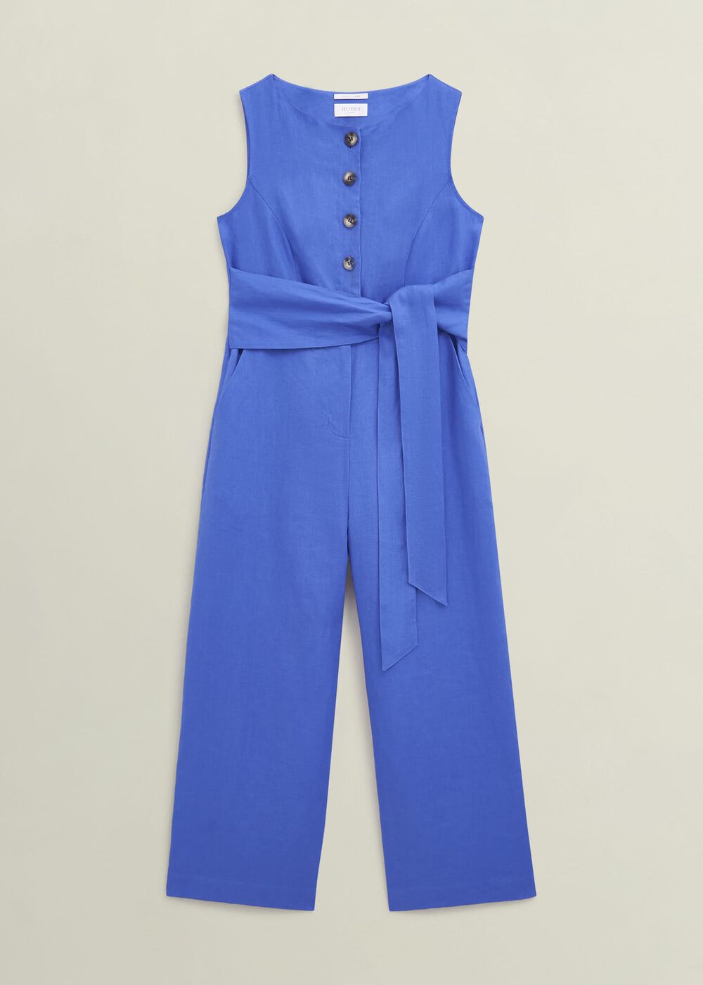 Melissa Linen Jumpsuit, French Blue, hi-res