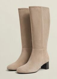 Caroline Knee Boots, Light Beige, hi-res