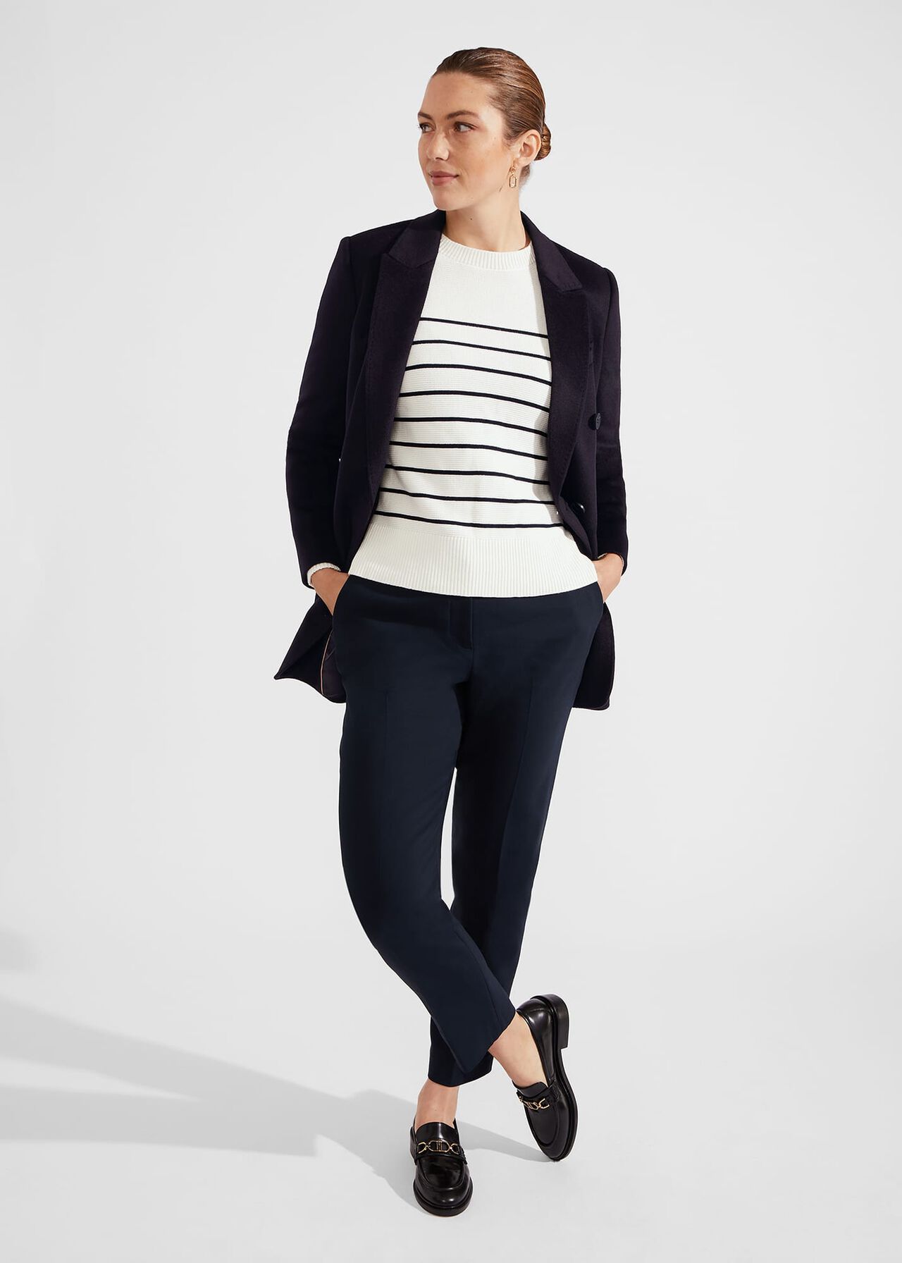 Skye Wool Coat, Navy, hi-res