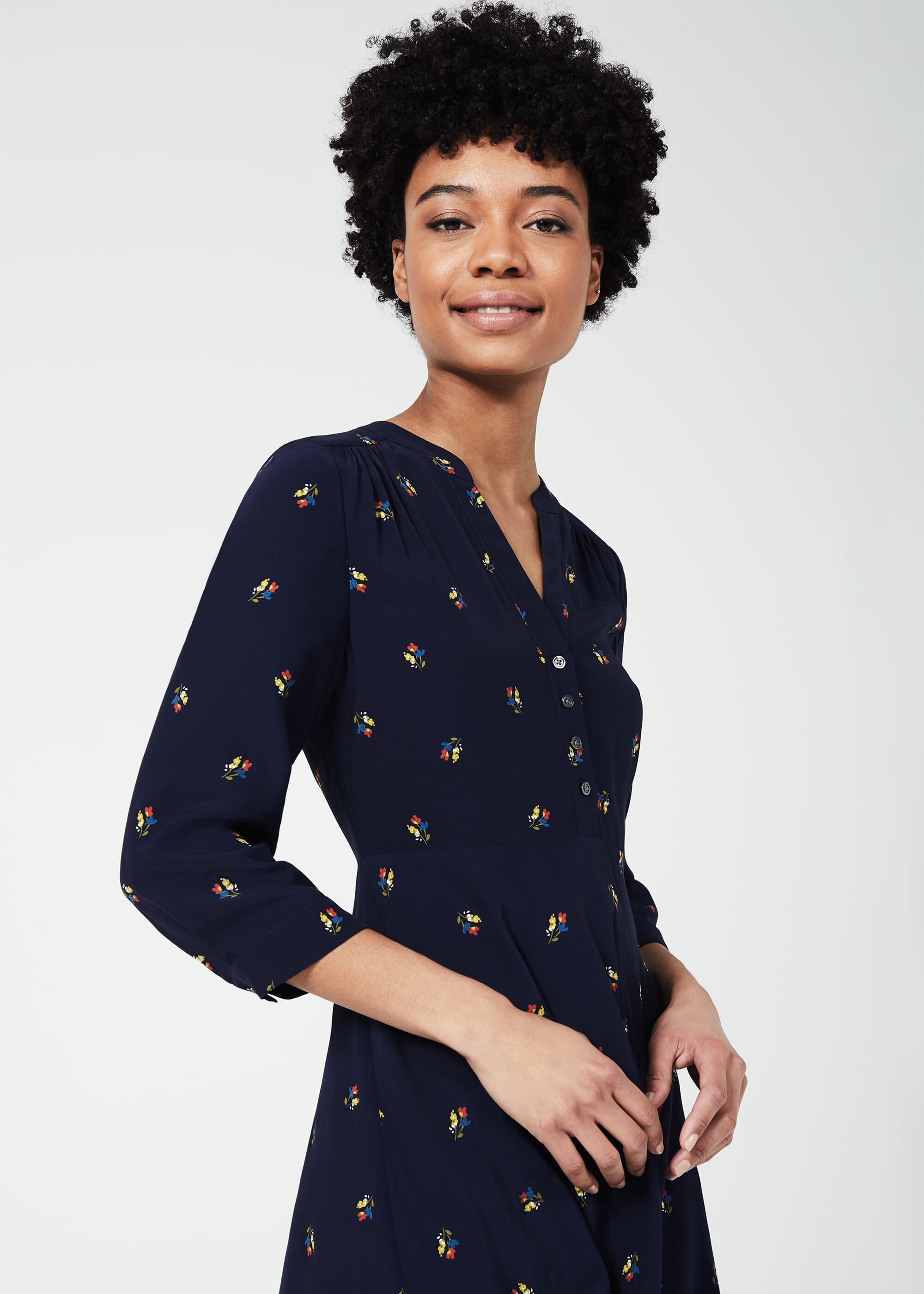 Jayde 3/4 Sleeve Dress | Hobbs