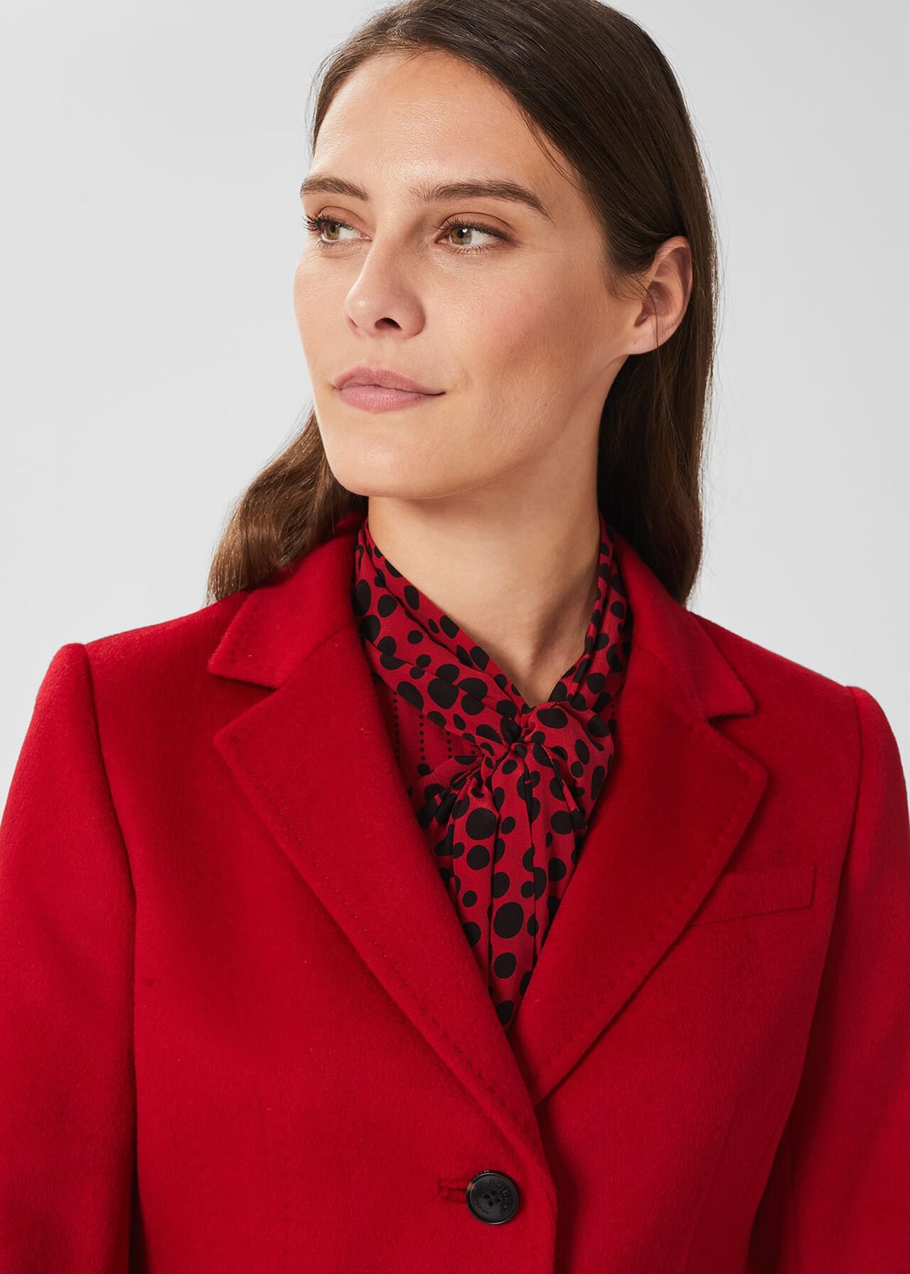 Cosima Wool Coat, Red, hi-res