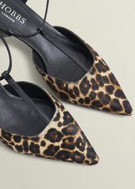 Maddison Leopard T Bar Courts, Leopard Black, hi-res