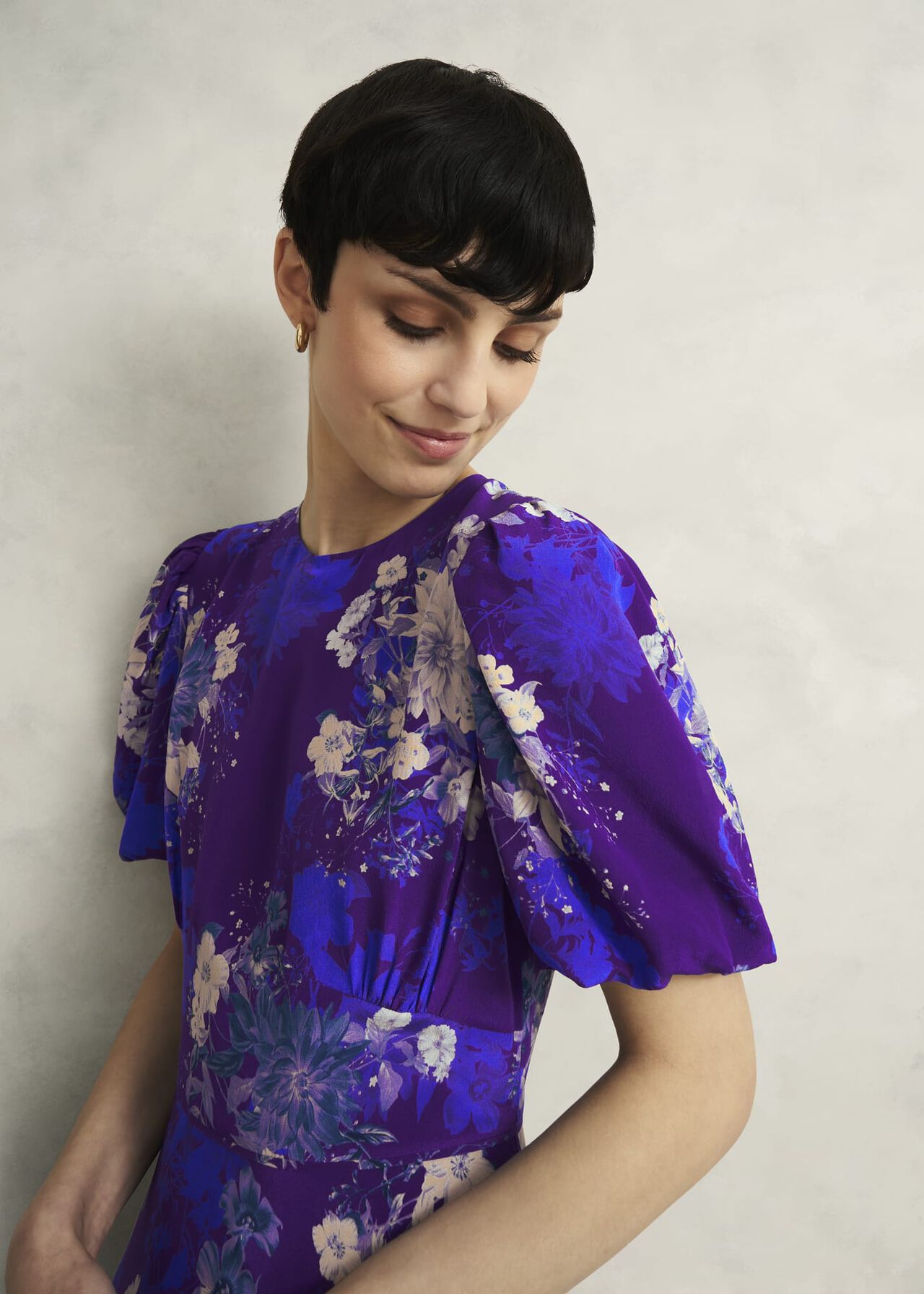 Wisley Silk Dress, Hyacinth Purple, hi-res