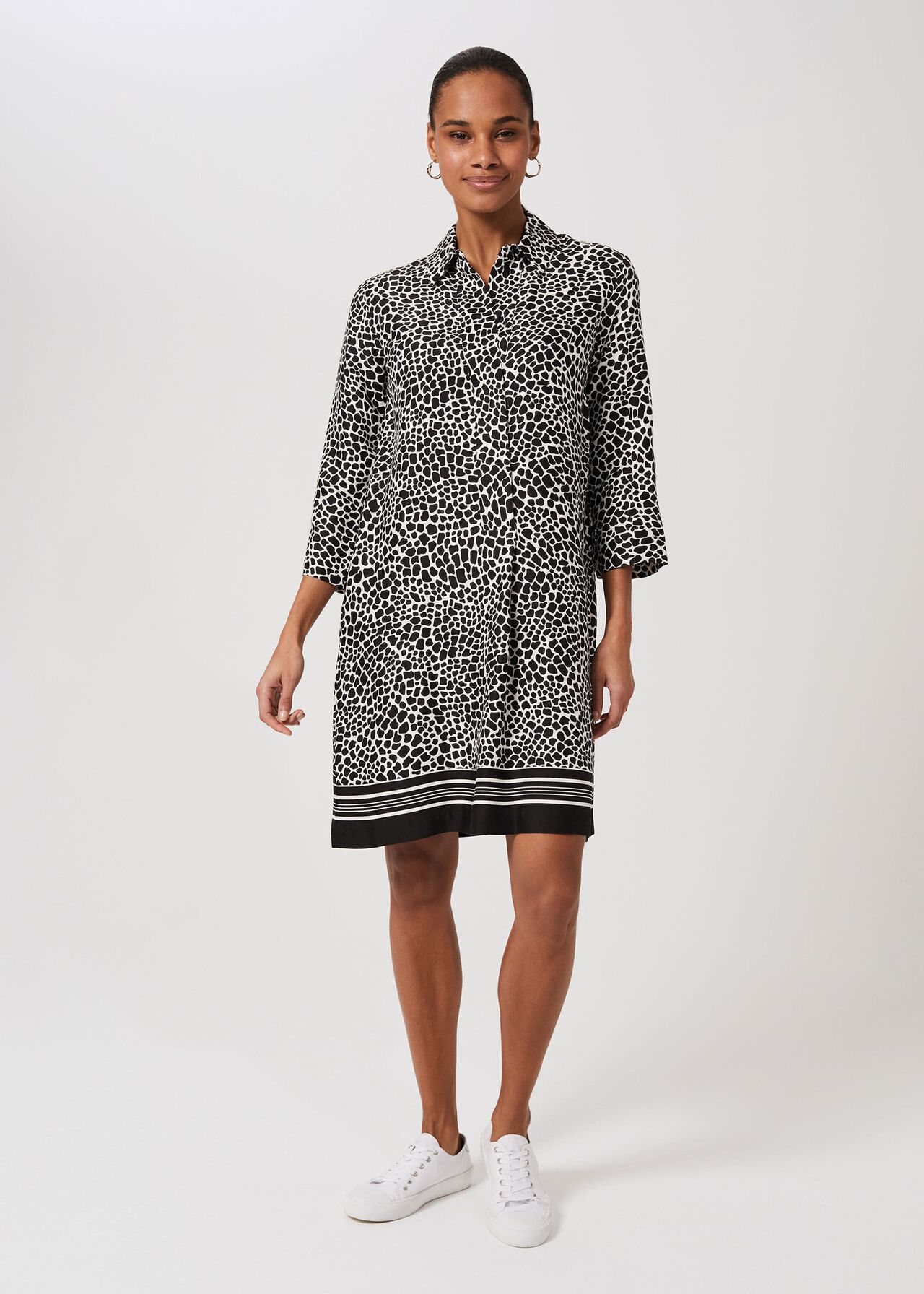 Marci Tunic Dress, Black Ivory, hi-res