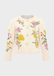 Hinton Floral Embroidered Jacket, Cream Multi, hi-res