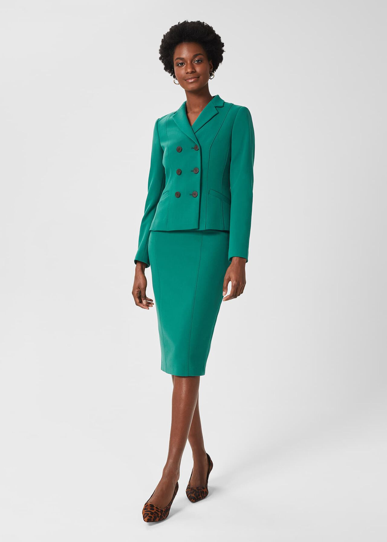 Beatrice Pencil Skirt, Jade Green, hi-res