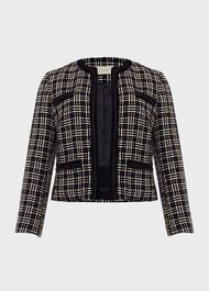 Alexis Tweed Jacket, Black Ivory, hi-res