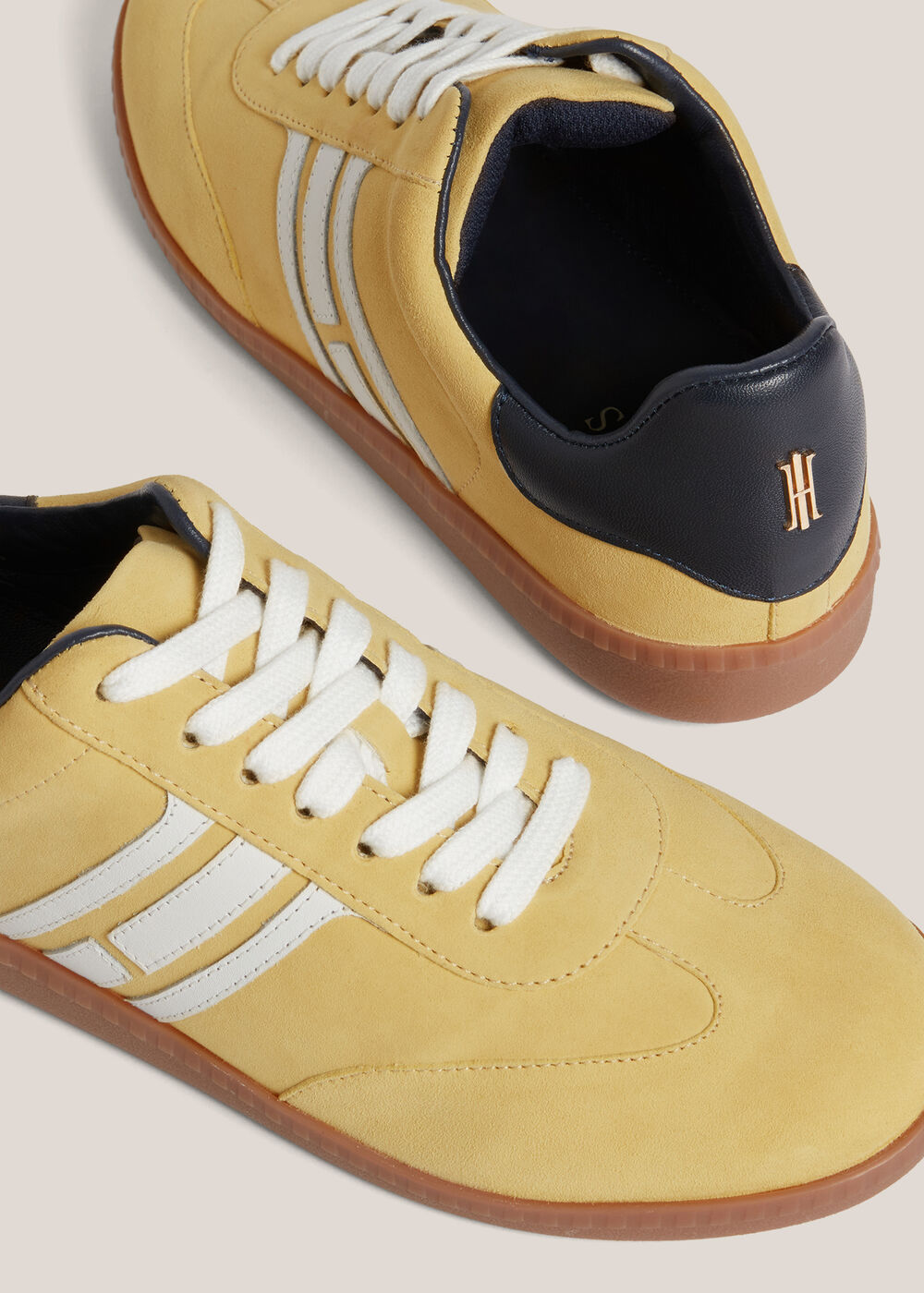 Khloe Suede Trainers, Yellow Multi, hi-res