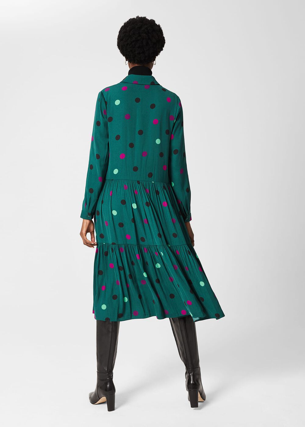 Nory Midi Dress, Green Multi, hi-res