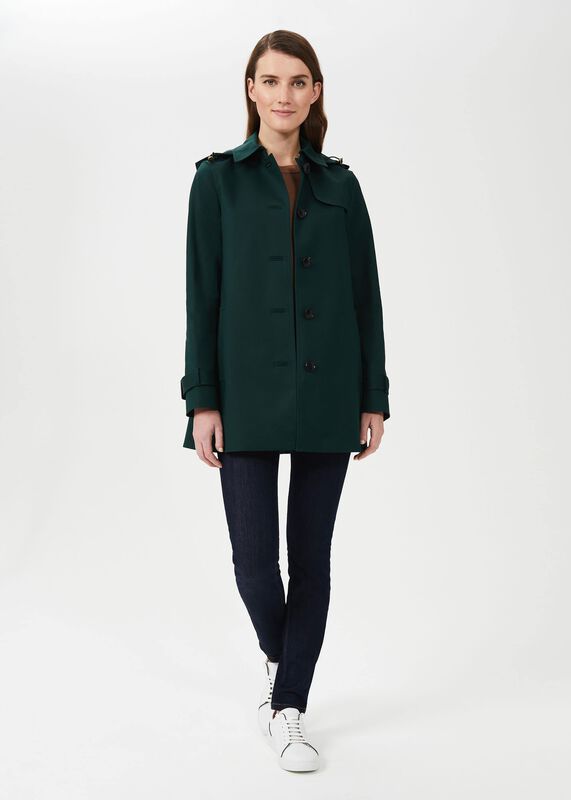 Chrissie Water Resistant Mac With Hood