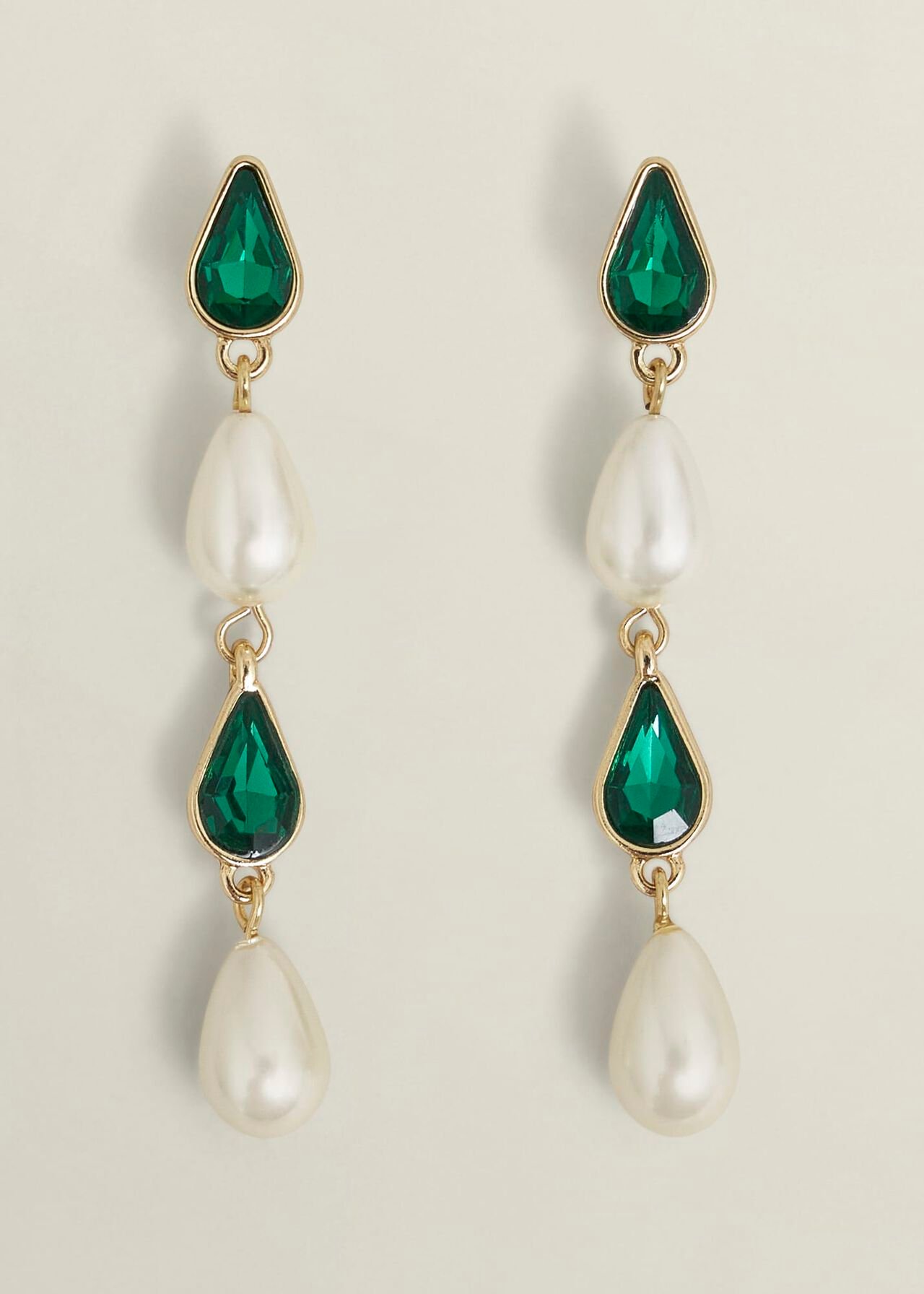 Laurie Earring, Gold Green, hi-res