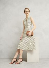 Ruthie Spot Dress, Cream Black, hi-res