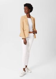 Trent Silk Linen Jacket, Neutral, hi-res