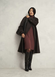 Nessa Knitted Dress, Cinnamon Brown, hi-res