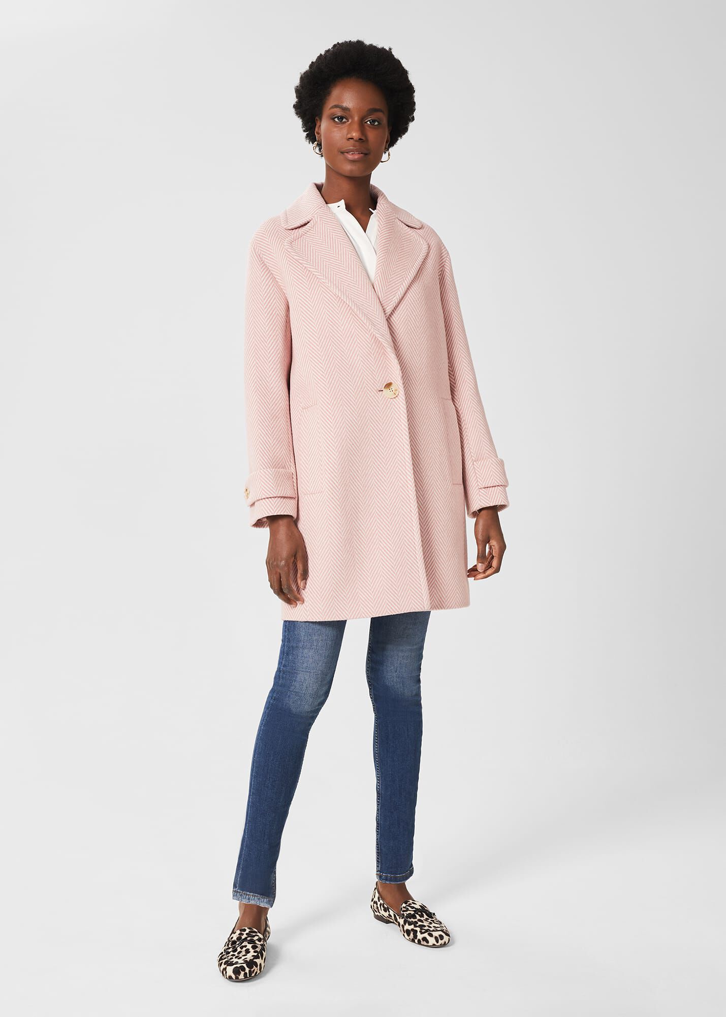 Dusky pink wool coat Clearance
