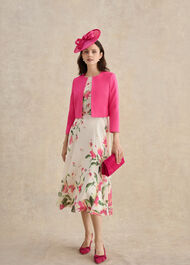 Elize Textured Jacket, Bright Pink, hi-res