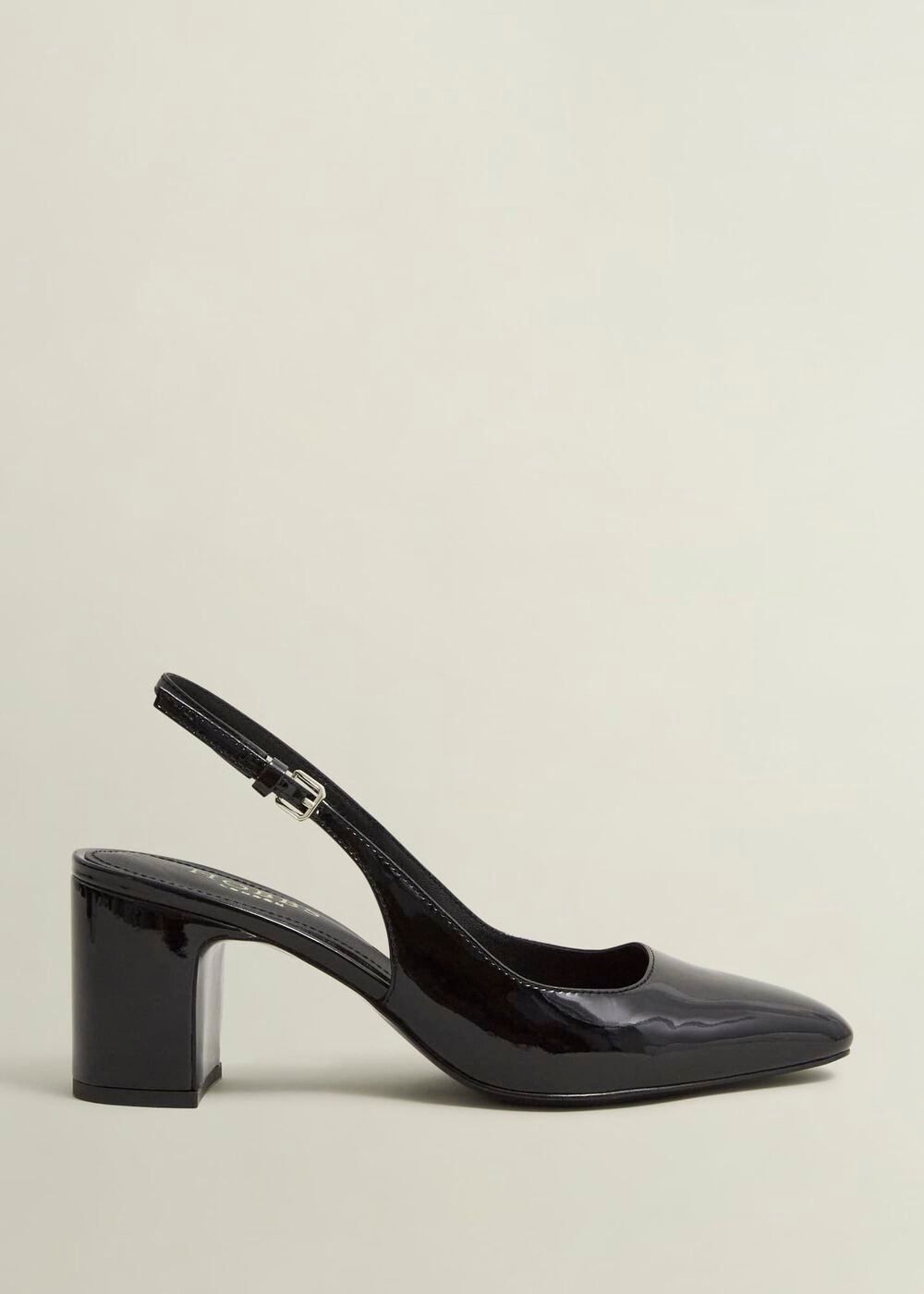 Lily Leather Slingbacks, Black, hi-res