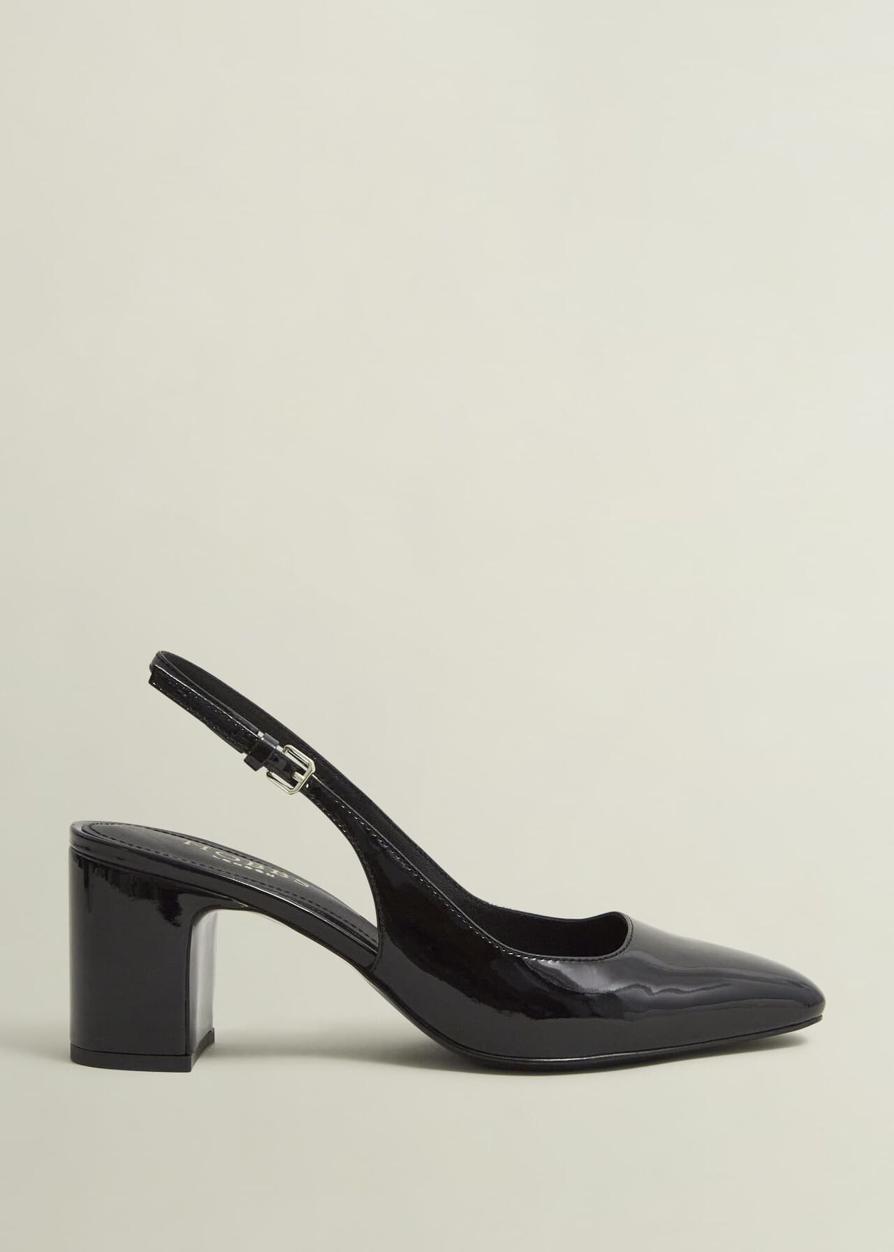Lily Leather Slingbacks, Black, hi-res