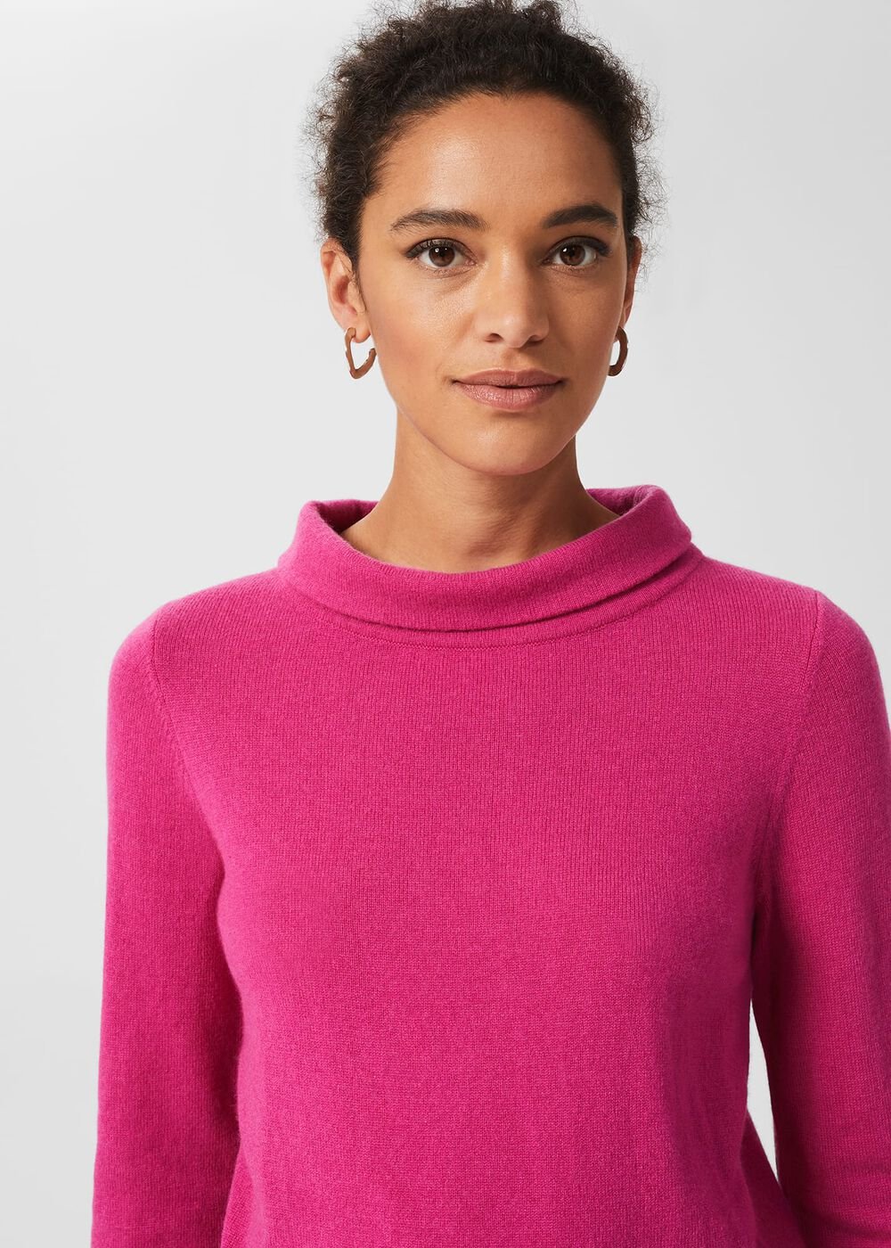 Audrey Wool Cashmere Jumper, Pink, hi-res