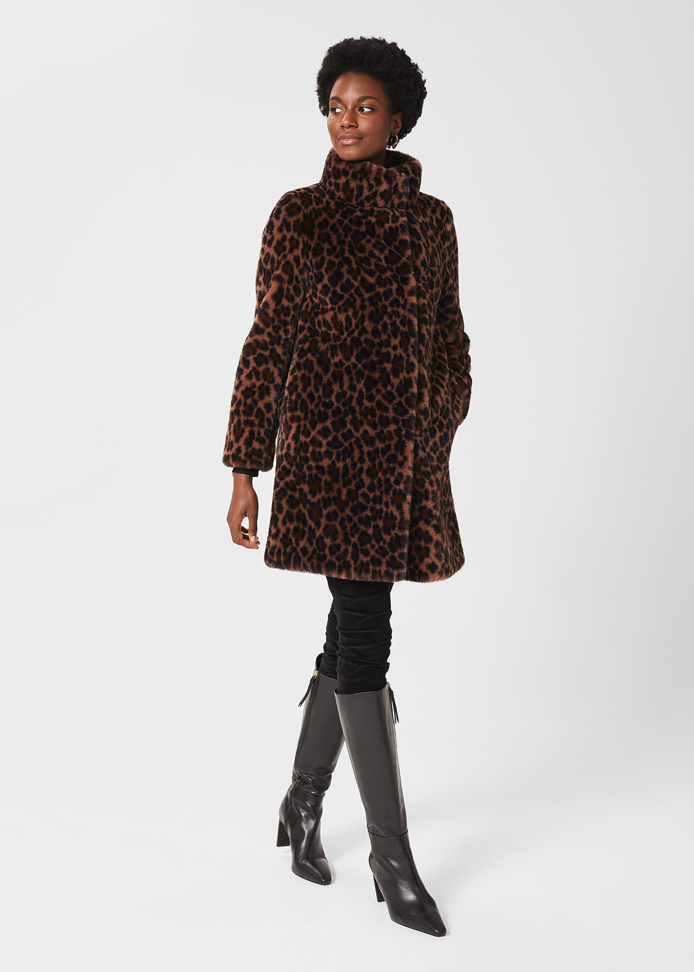 Hobbs leopard print coat cheap