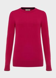 Penny Merino Wool Sweater, Hot Pink, hi-res