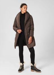 Indira Water Resistant Puffer Jacket, Mink, hi-res