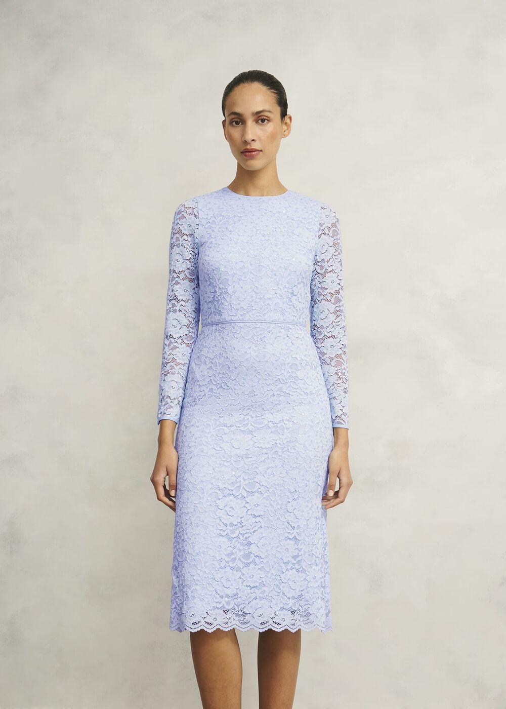 Ottilie Lace Sequin Dress, Pale Blue, hi-res