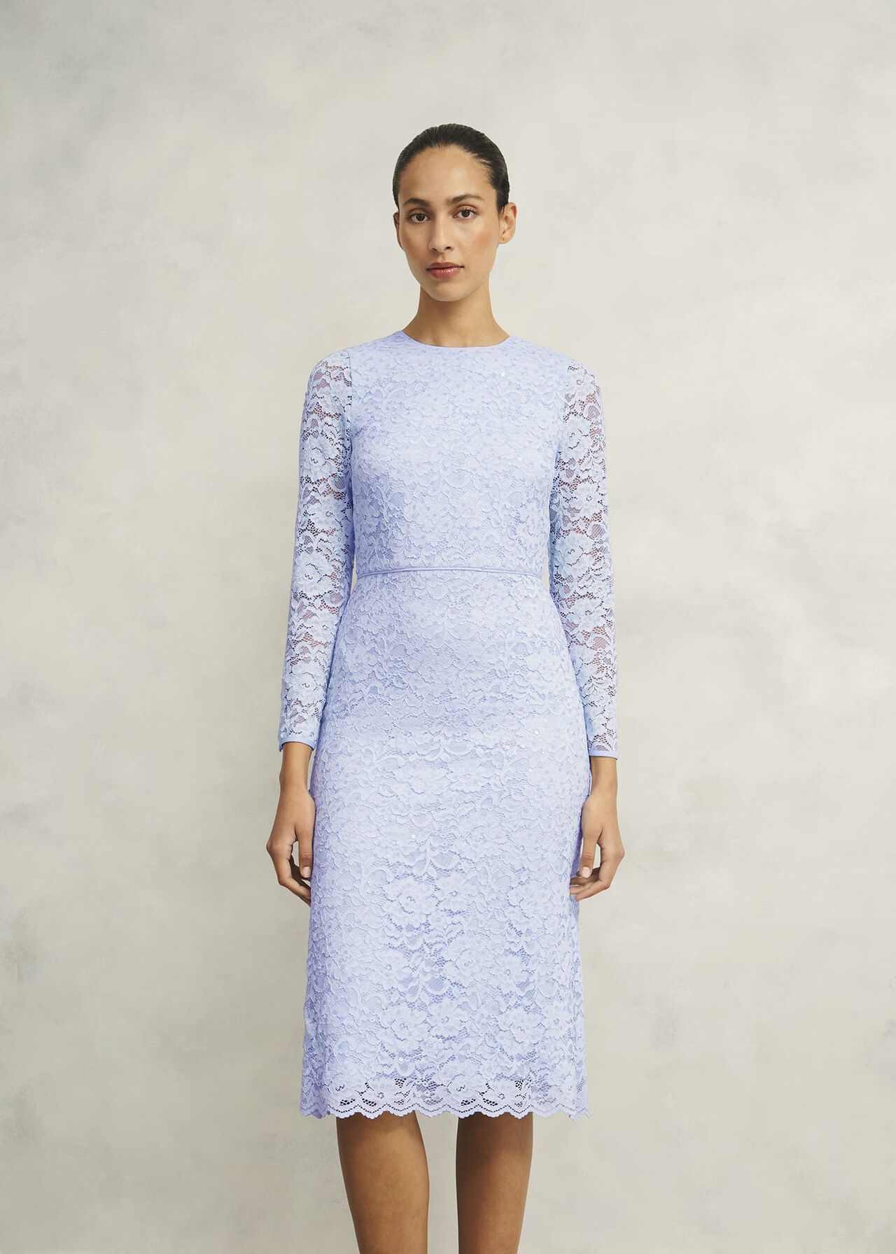 Ottilie Lace Sequin Dress, Pale Blue, hi-res