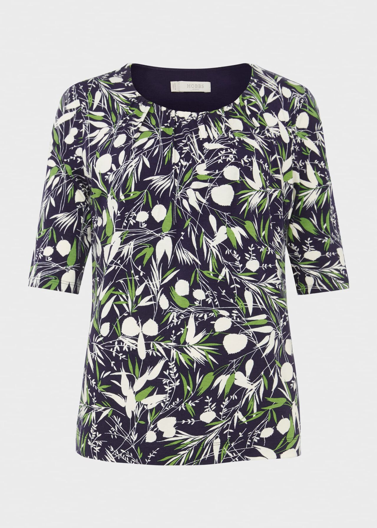 Viola Printed Top, Navy Multi, hi-res