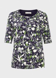 Viola Printed Top, Navy Multi, hi-res