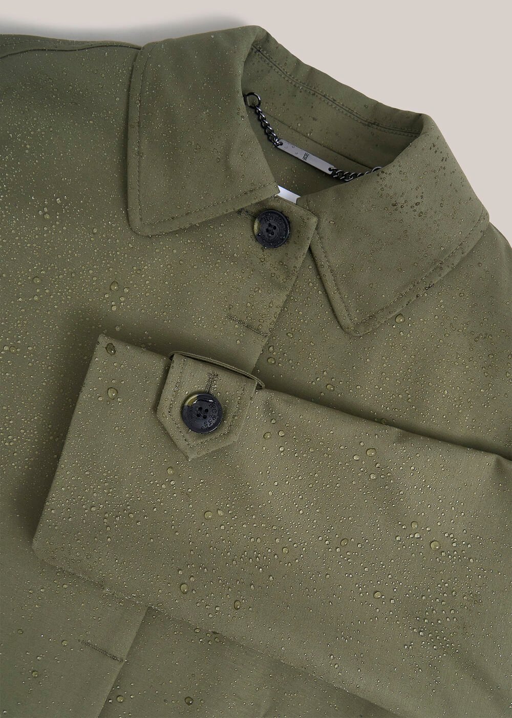 Frida Shower Resistant Trench Coat, Olive Green, hi-res