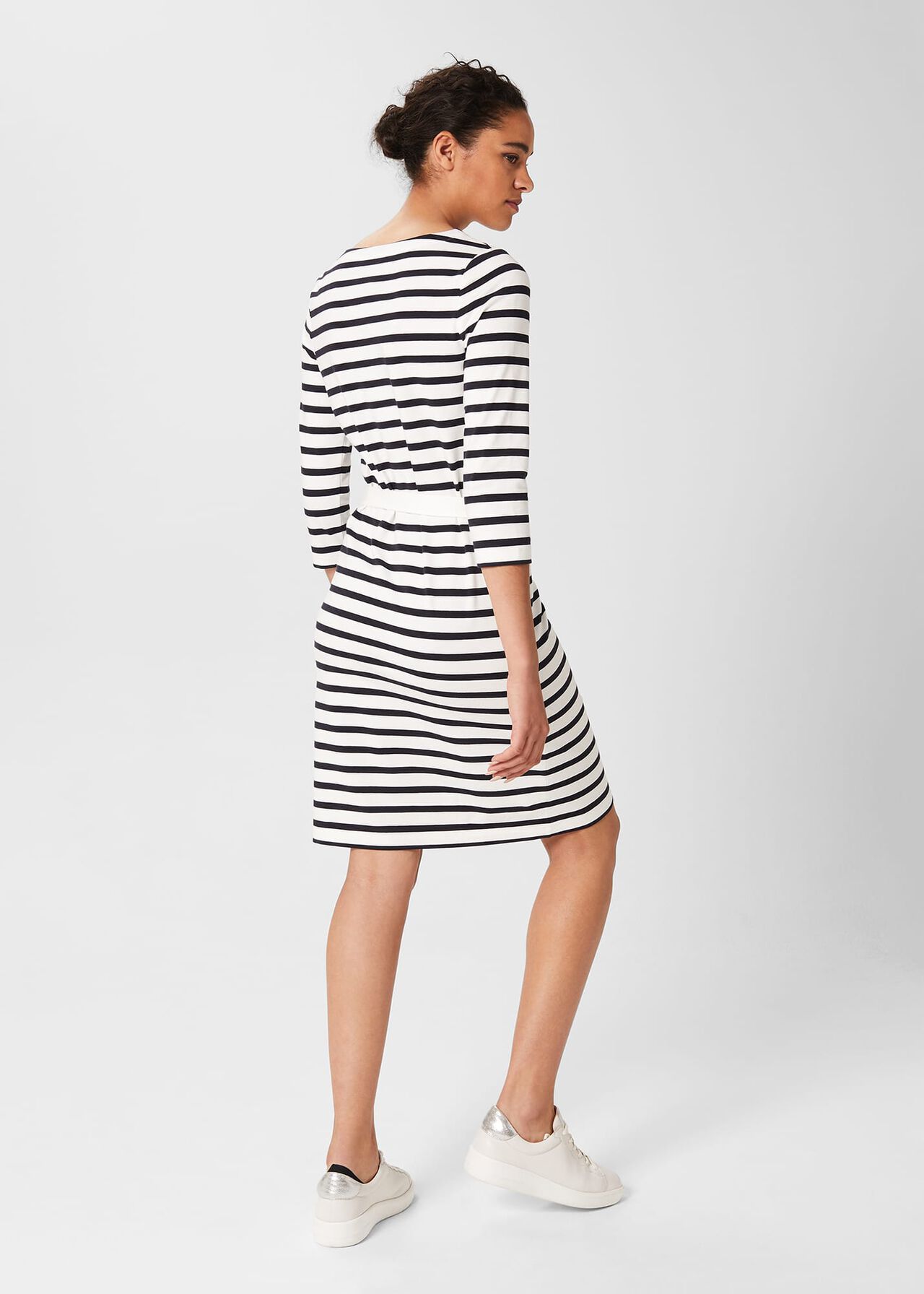 Jolie Jersey Dress, Navy White, hi-res