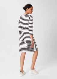 Jolie Jersey Dress, Navy White, hi-res