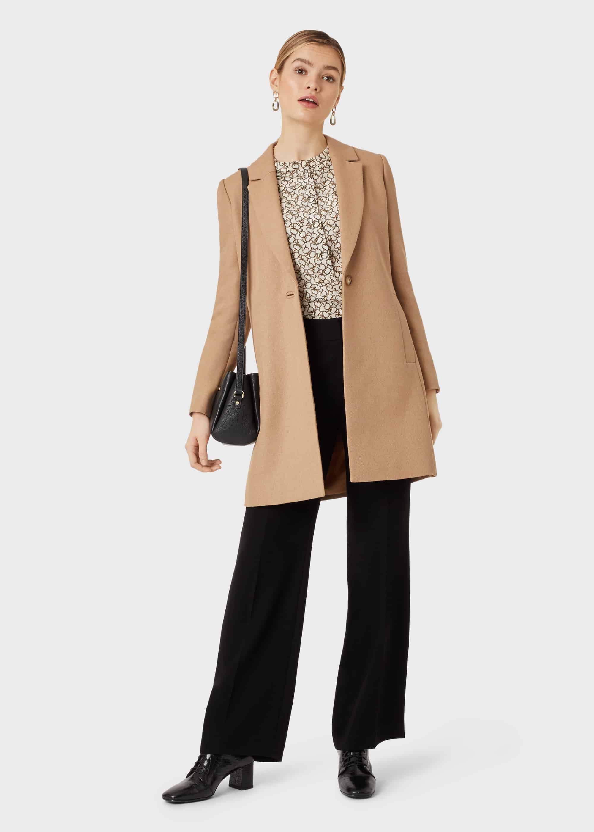 Hobbs camellia coat camel clearance