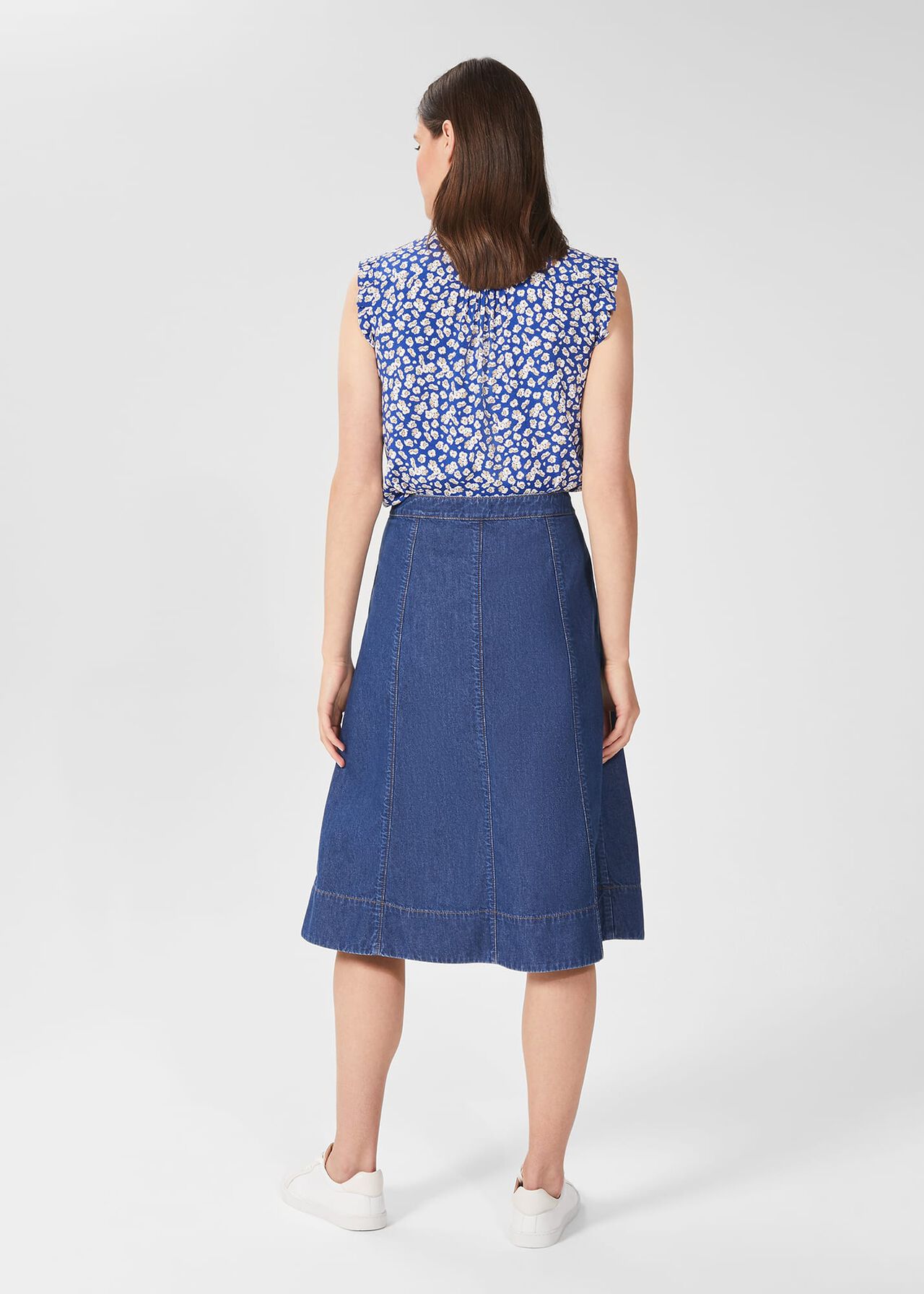 Freida Denim Midi Skirt