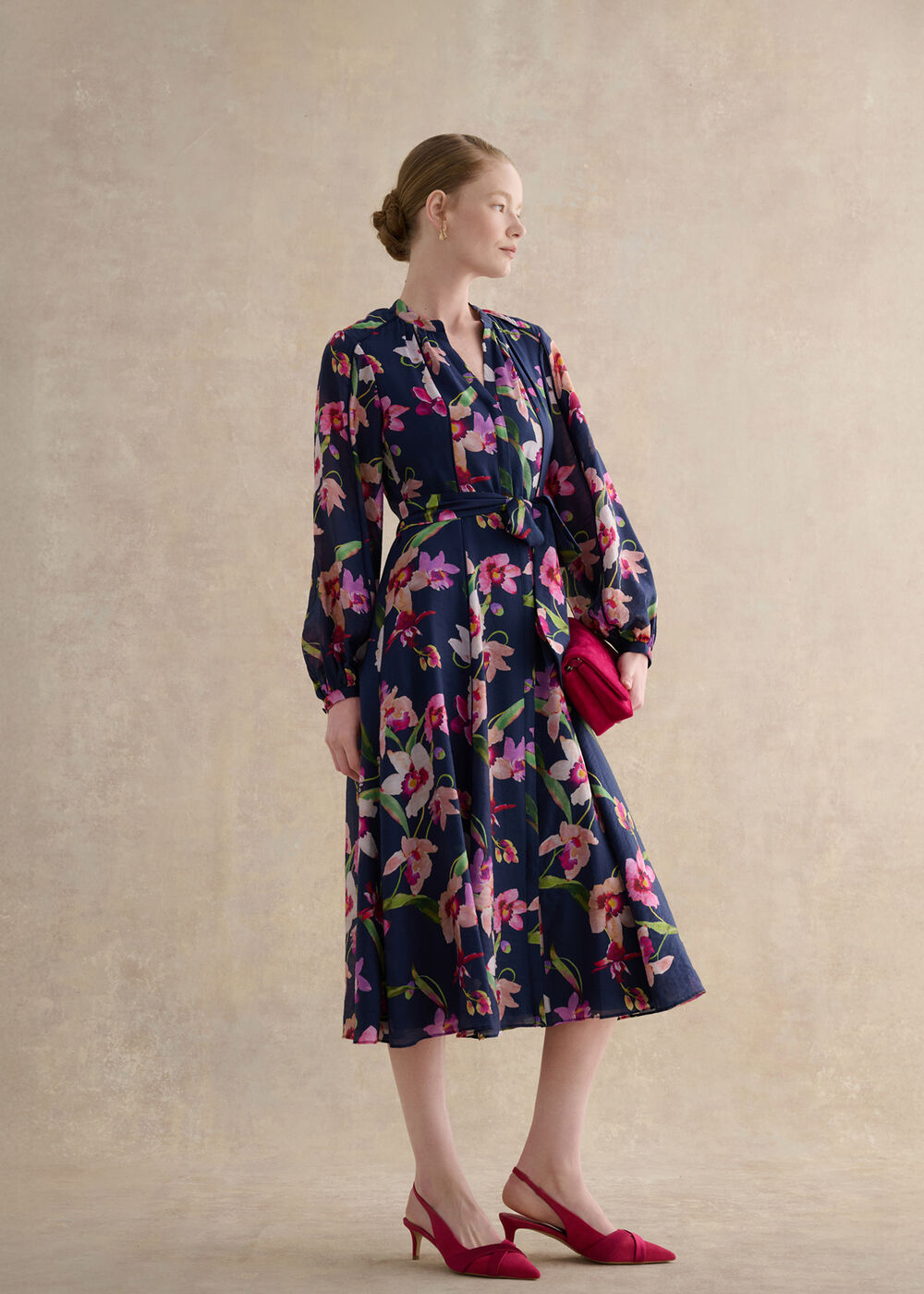 Renee Suede Slingbacks, Bright Pink, hi-res