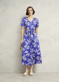 Ripsley Tie-Waist Midaxi Dress, Blue Multi, hi-res