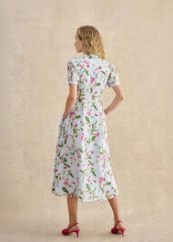 Clarissa Linen Blend Floral Dress, Pale Blue Multi, hi-res