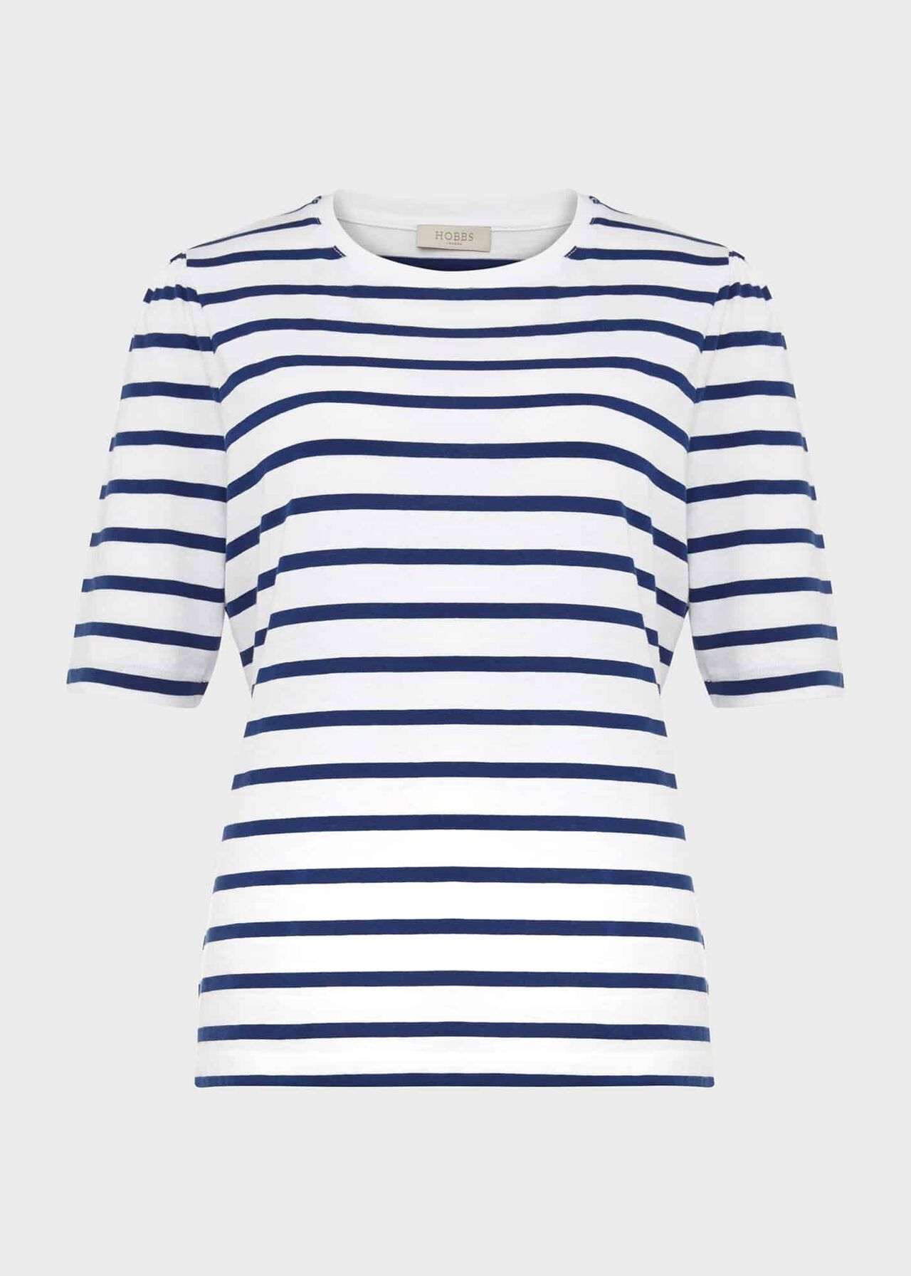 Eva Puff Sleeve Tee, Frnch Blue Whte, hi-res