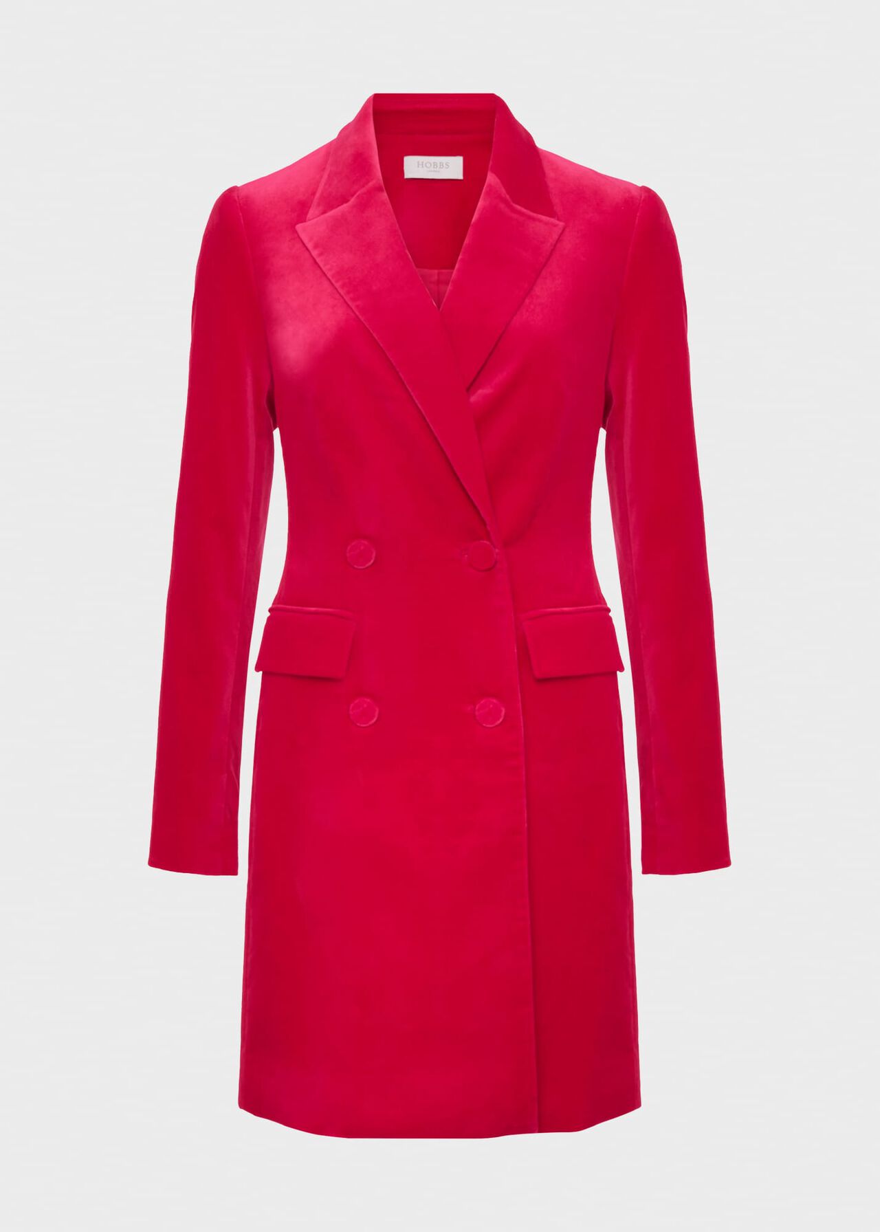 Wren Velvet Blazer Dress, Bright Pink, hi-res