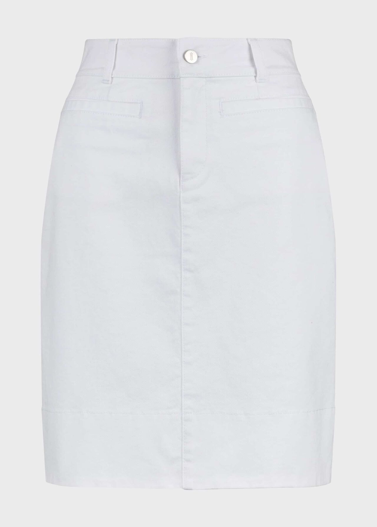 Maeva Denim A Line Skirt, White, hi-res