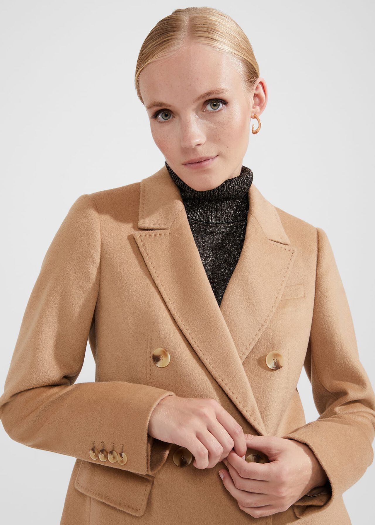 Clarence Wool Blazer, Camel, hi-res