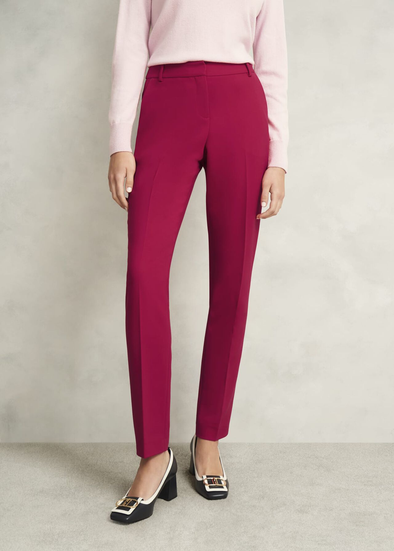 Petite Suki Tapered Trousers, Hot Magenta, hi-res